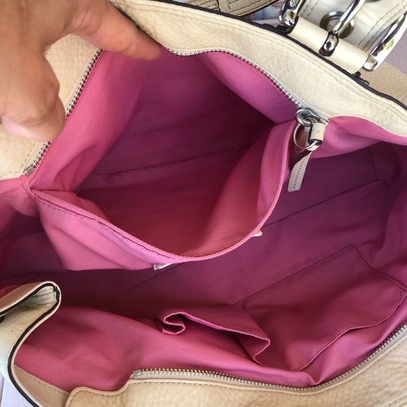 Coach F13732 SoHo Pleated Pebble Cream Leather Shoulder Zipper Bag - Picture 10 of 16